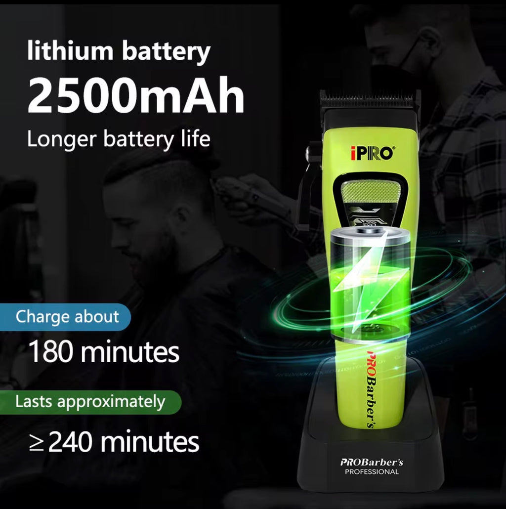 IPRO PROBarber’s S8167 Professional Hair Clipper – 7500 RPM | USB-C | 2500mAh