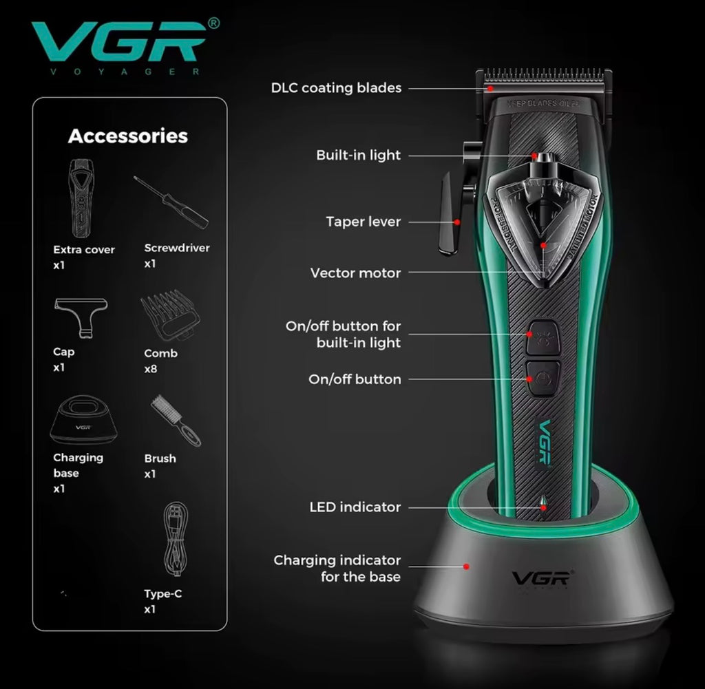 VGR V-883 S2 Professional Barber Combo 2-in-1 Motor Vector 🔥