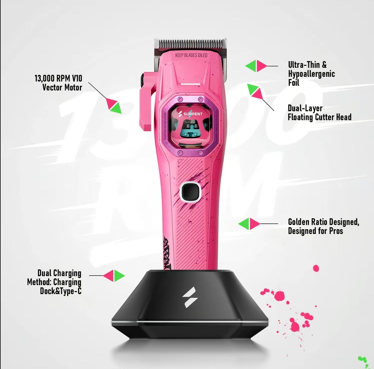 SUPRENT FANGS Professional Clipper & Trimmer Combo