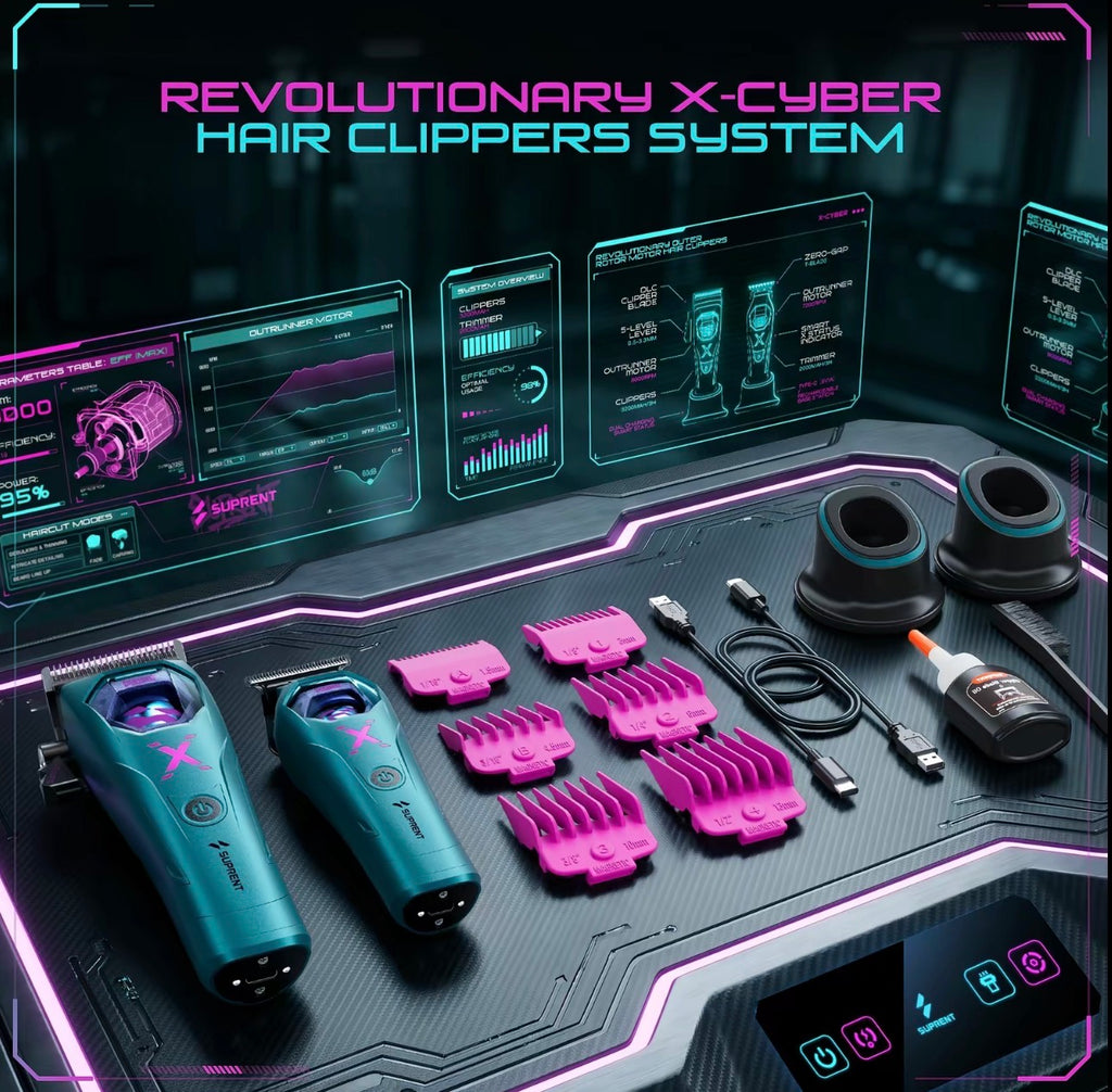 SUPRENT X-CYBER Professional Clipper & Trimmer Combo – HC796EX