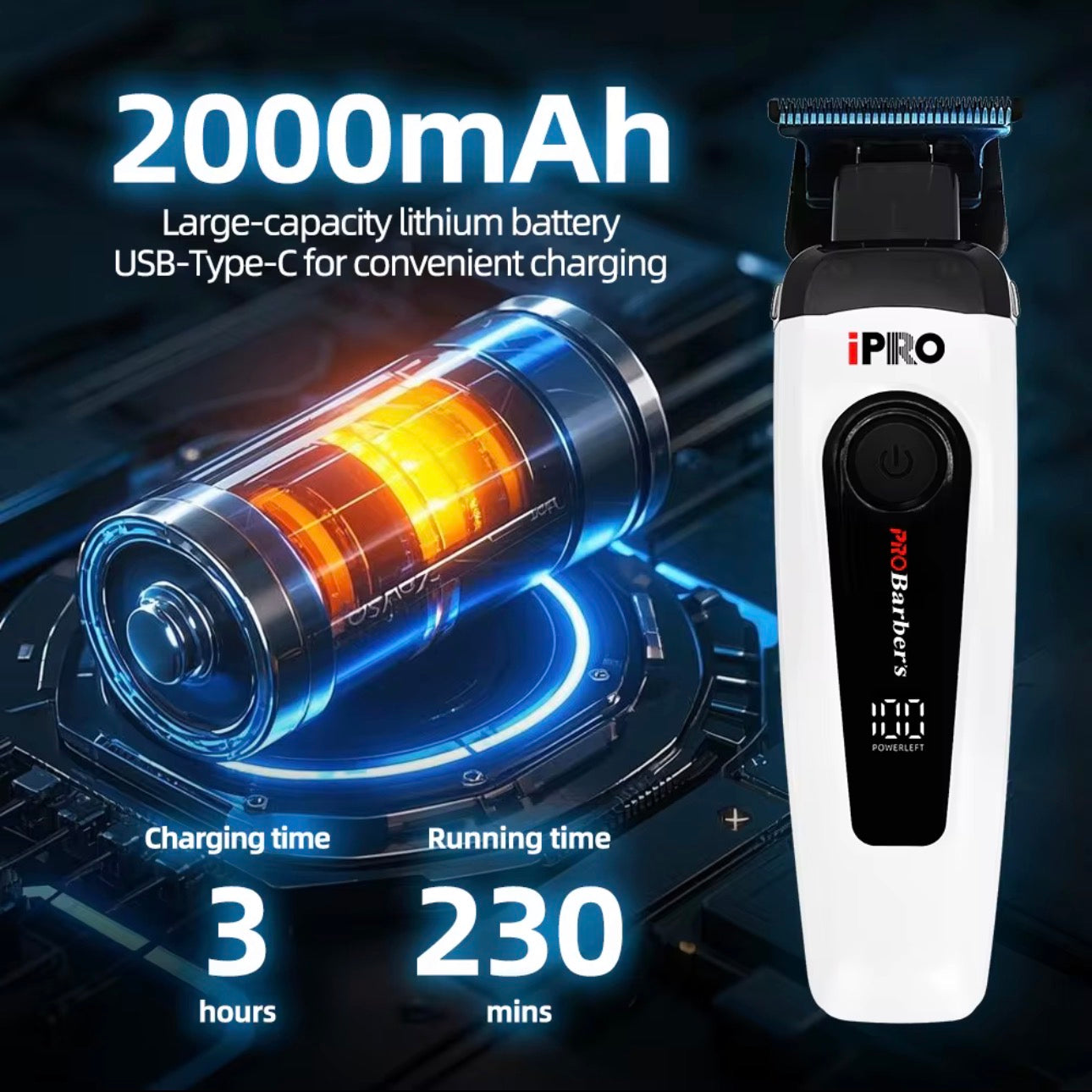 iPRO Professional Clipper & Trimmer Combo with Charging Stands