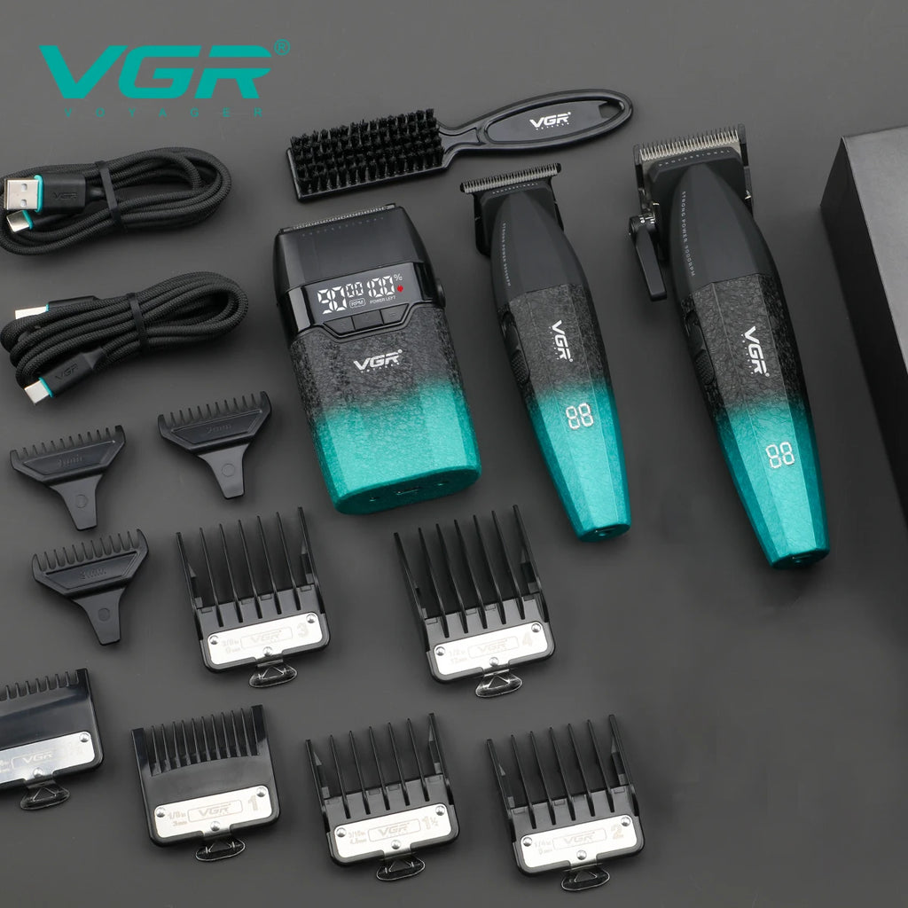 VGR V-640 S3 Professional 3-in-1 Hair Clipper Kit | Clipper, Trimmer & Foil Shaver