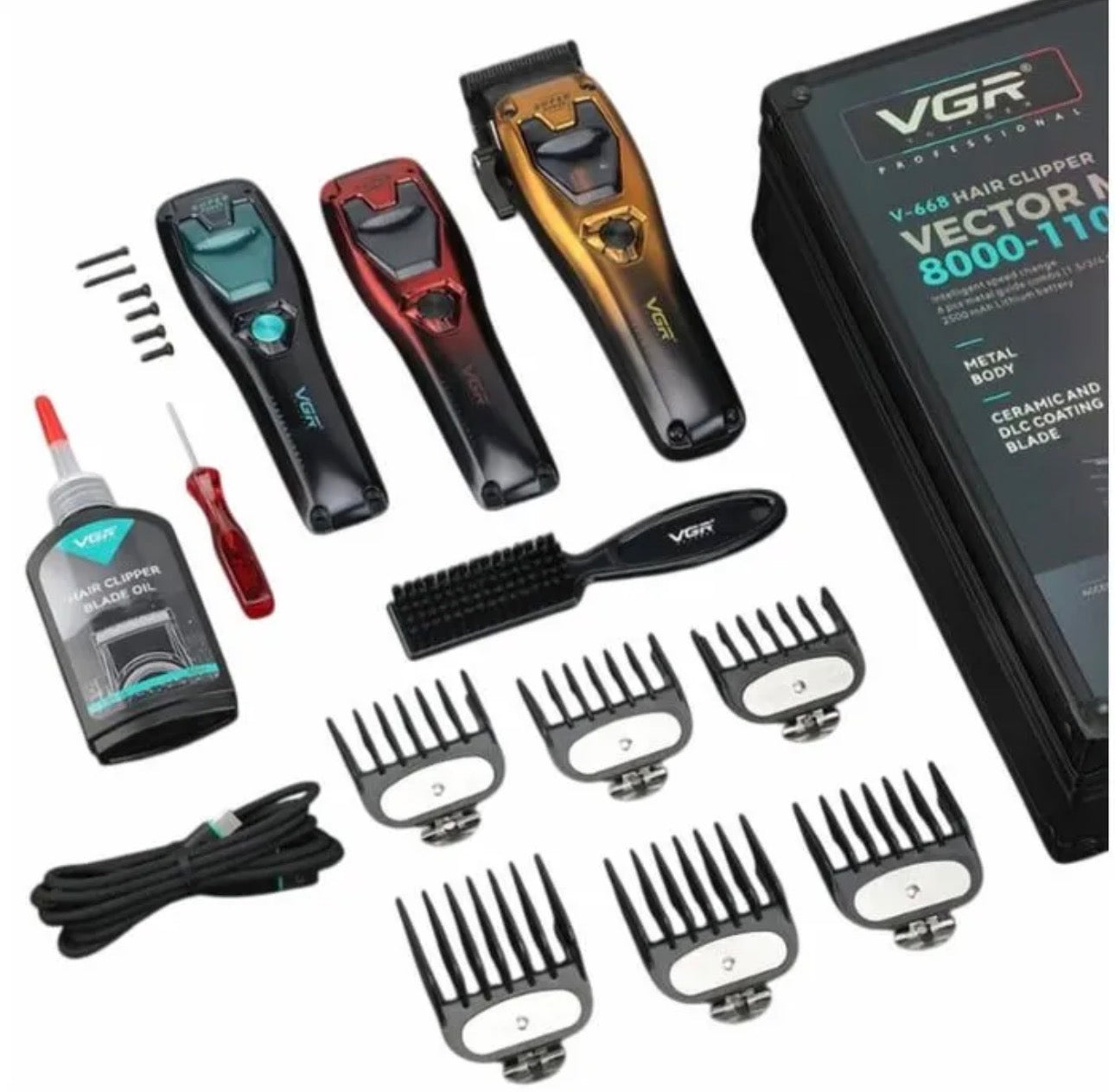 VGR V-668 Professional Vector Motor Hair Clipper – 11,000 RPM