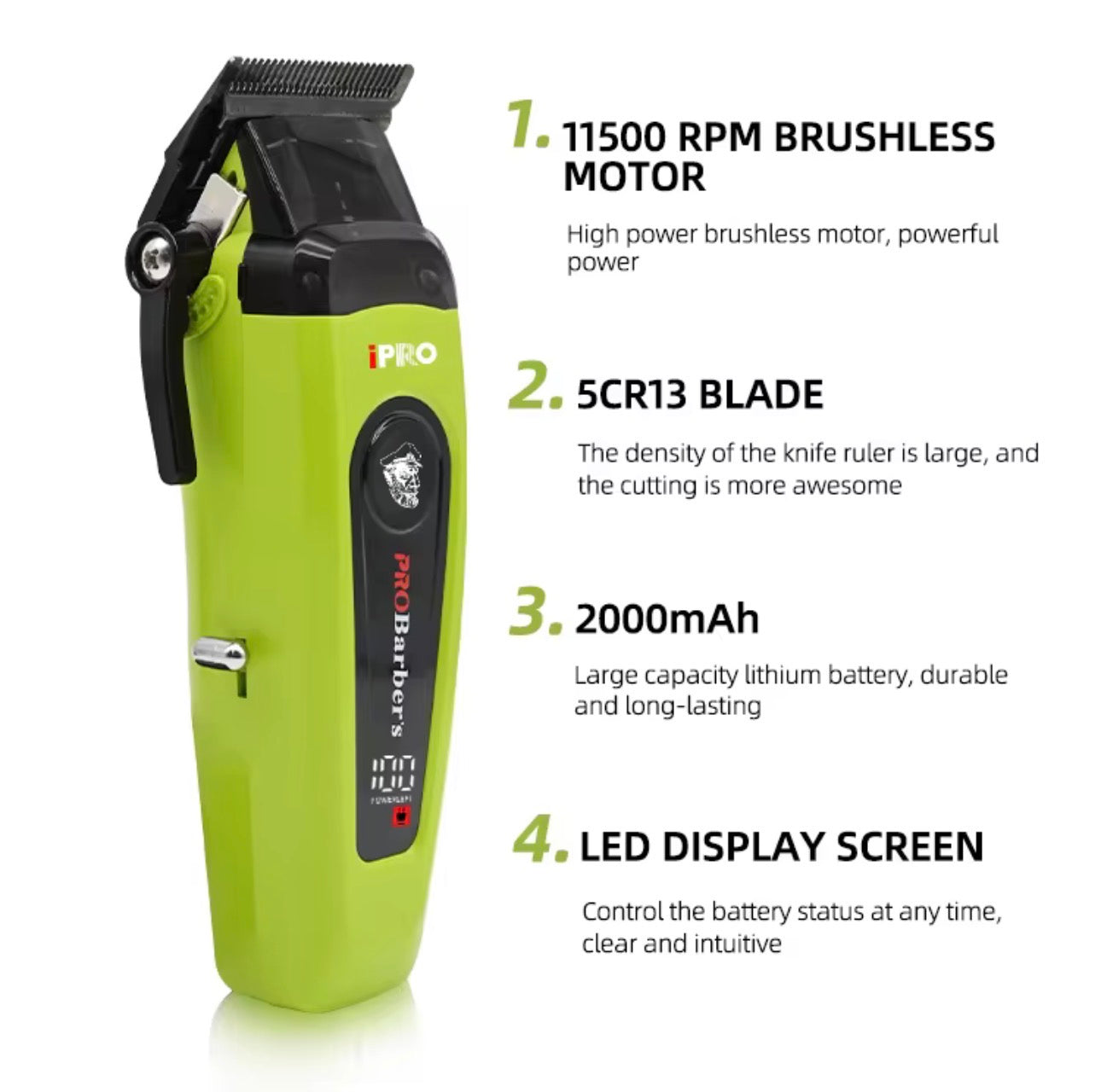 iPRO Professional Clipper & Trimmer Combo with Charging Stands