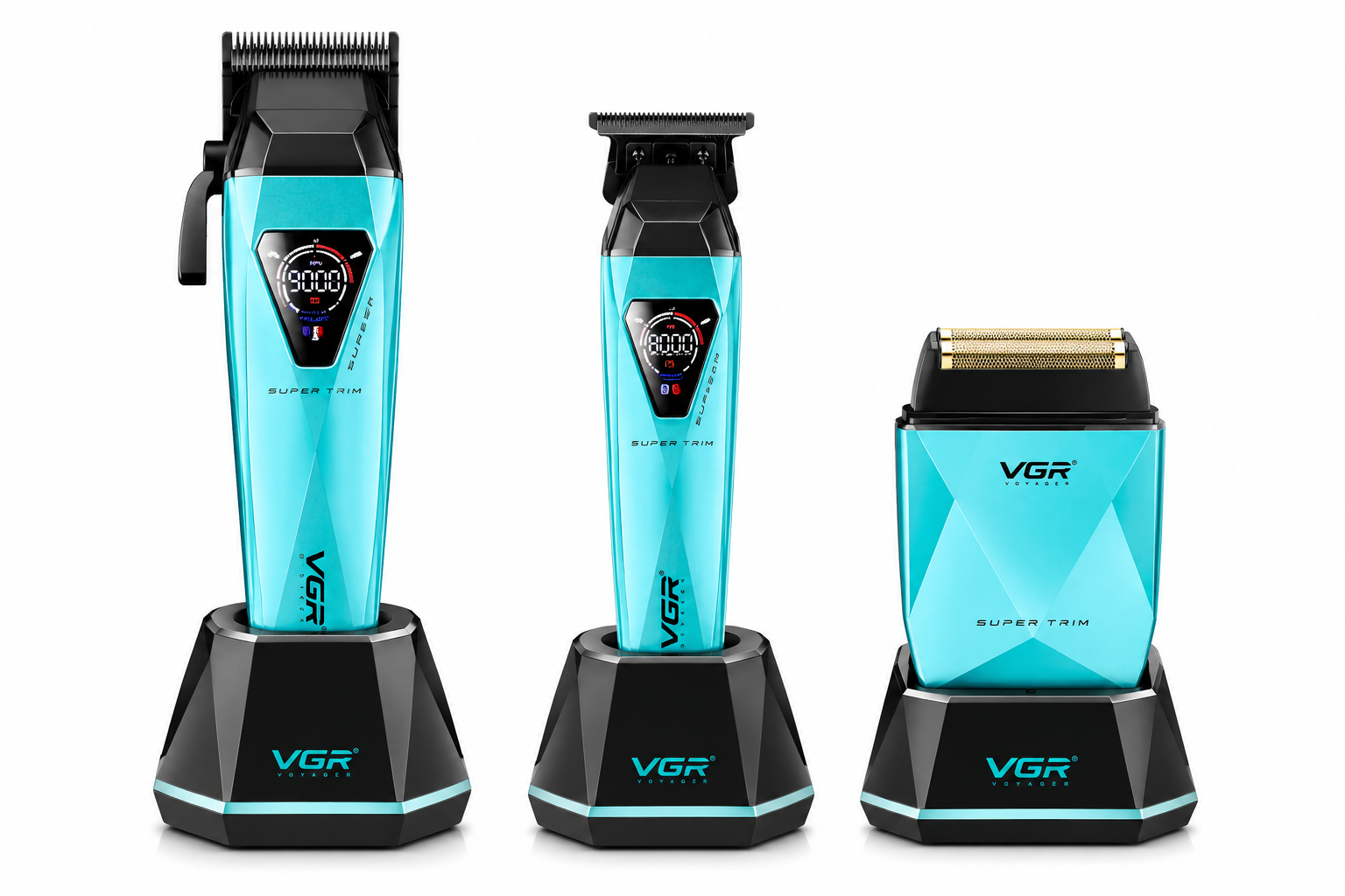 VGR V-877 S3 Professional Barber Combo 3-in-1 – Clipper, Trimmer & Foil Shaver