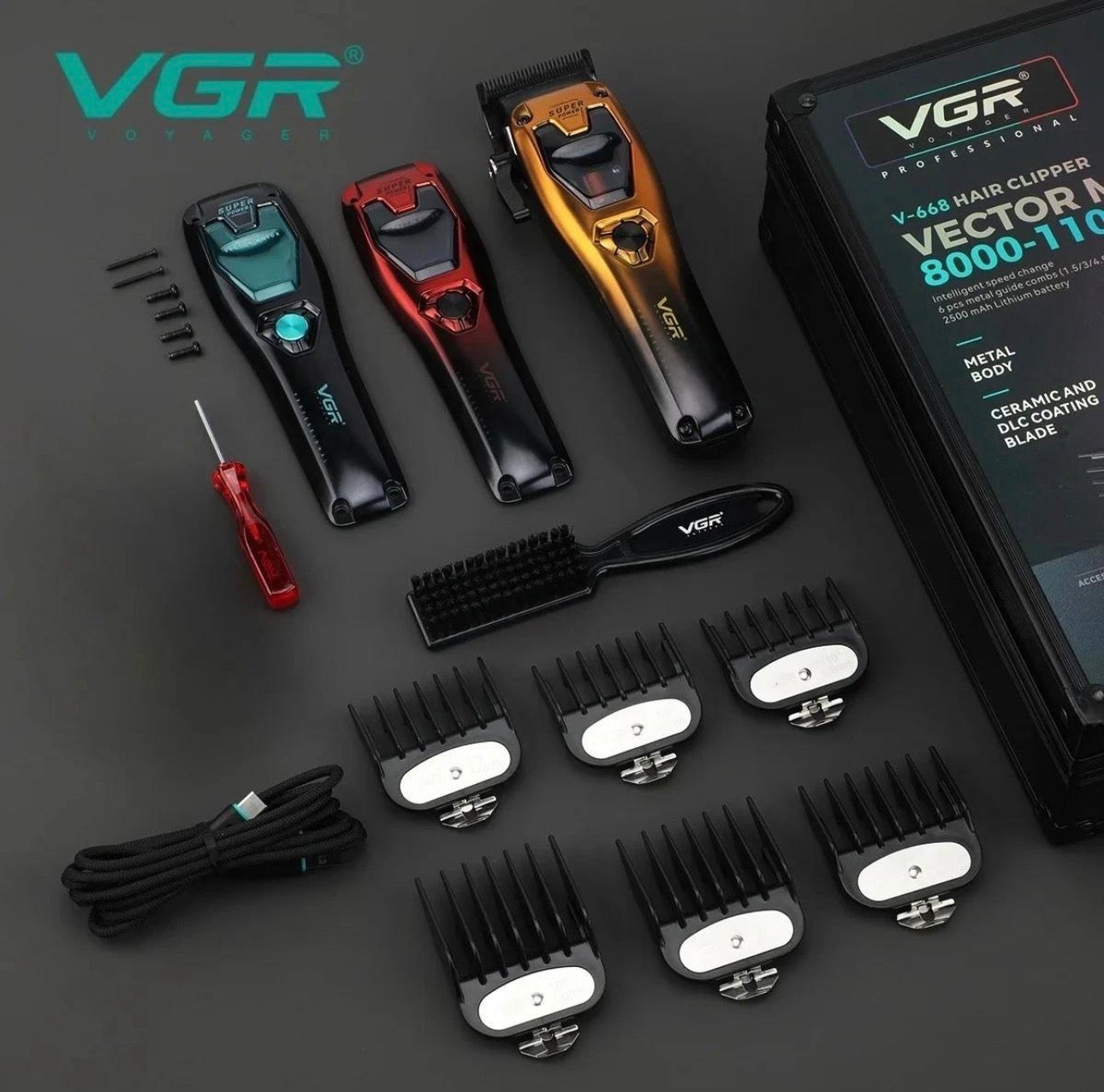 VGR V-668 Professional Vector Motor Hair Clipper – 11,000 RPM