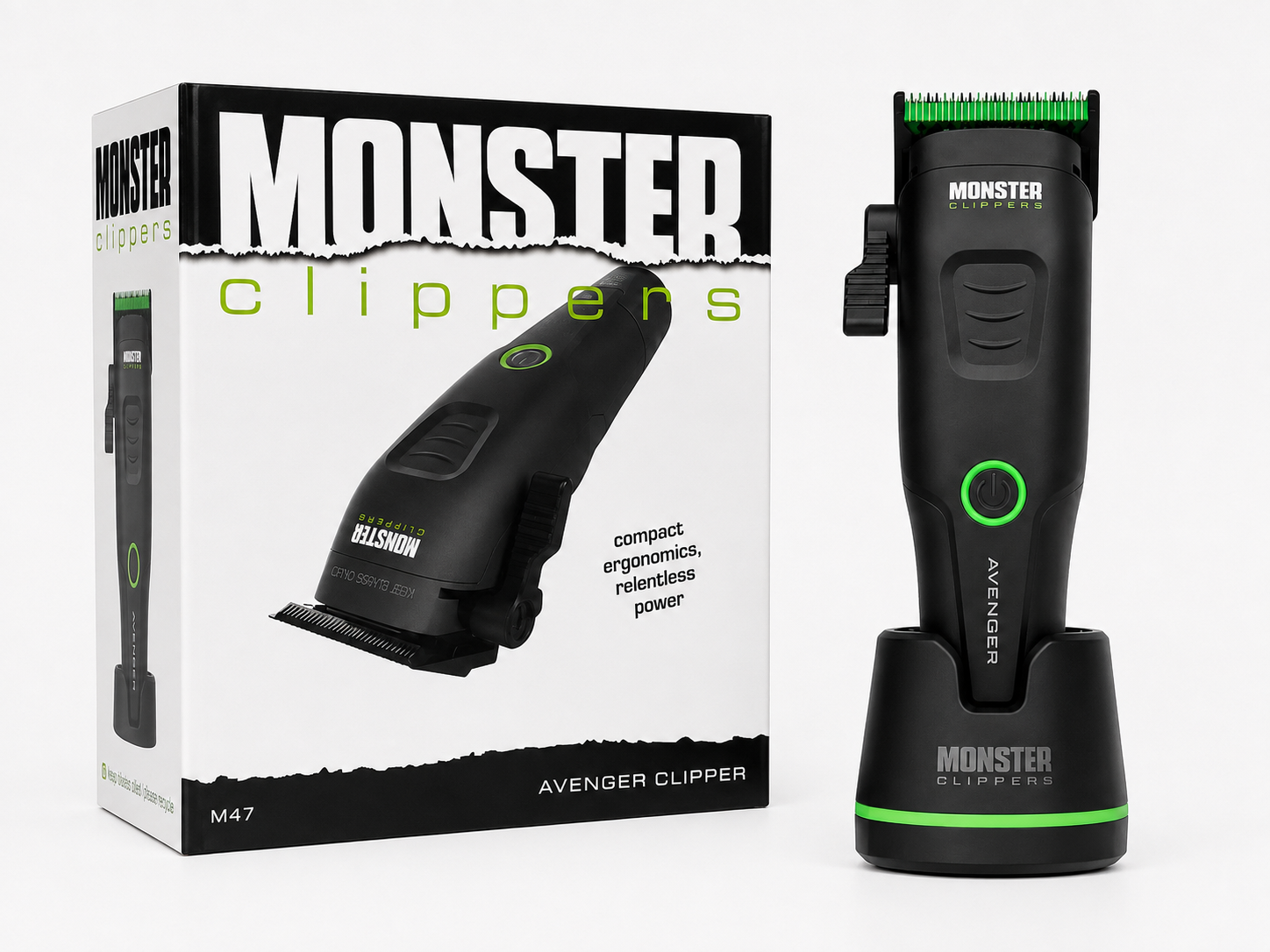 Monster Clippers AVENGER Professional Barber Combo – Clipper M41 + Trimmer M42