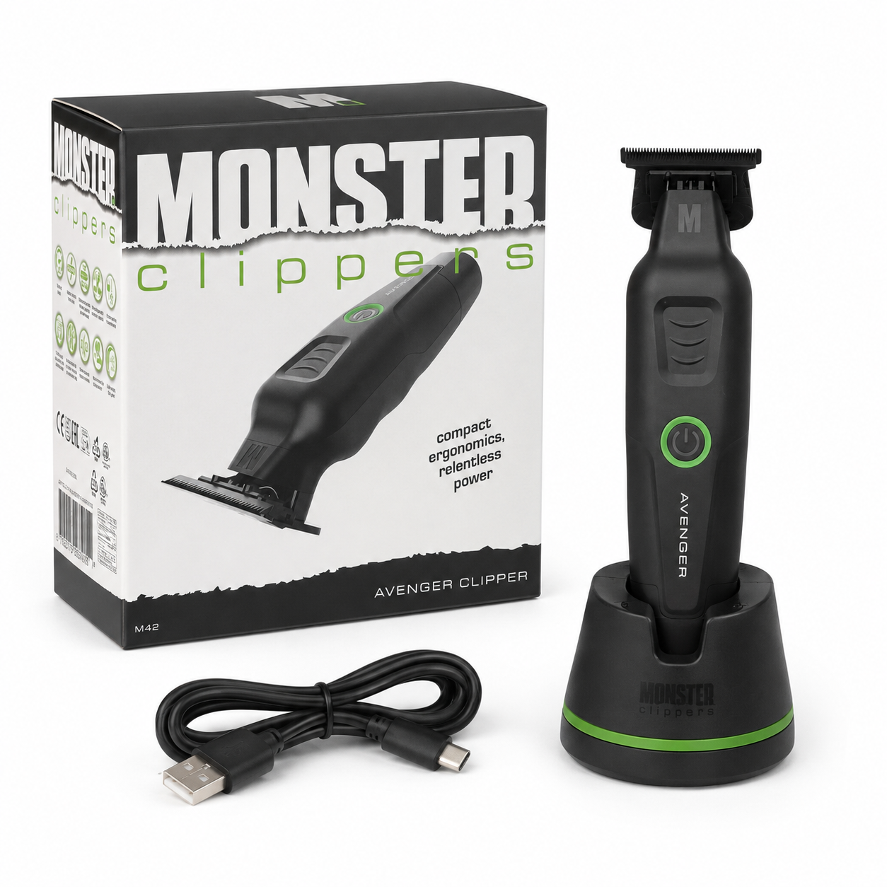 Monster Clippers AVENGER Trimmer M42 – Professional Cordless Trimmer