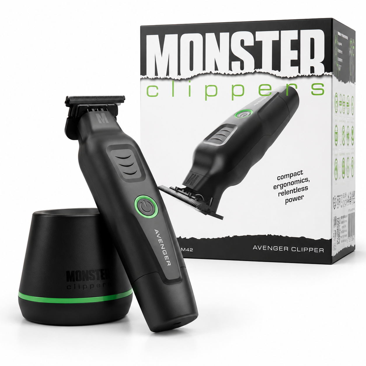Monster Clippers AVENGER Trimmer M42 – Professional Cordless Trimmer