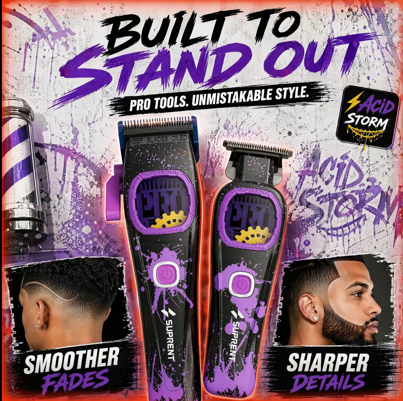 SUPRENT AcidStorm Professional Clipper & Trimmer Combo – HC586VX