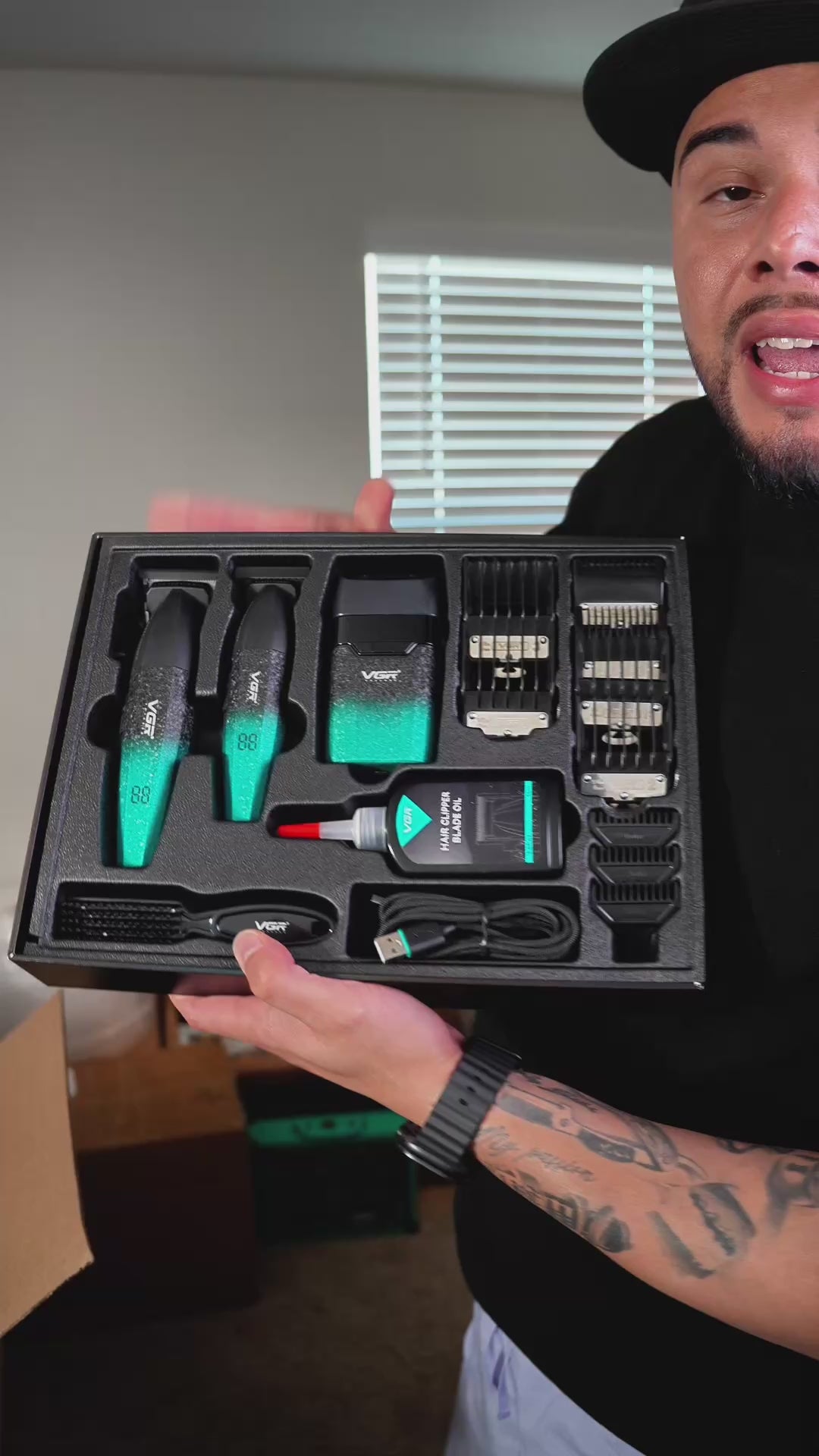 VGR V-640 S3 Professional 3-in-1 Hair Clipper Kit | Clipper, Trimmer & Foil Shaver