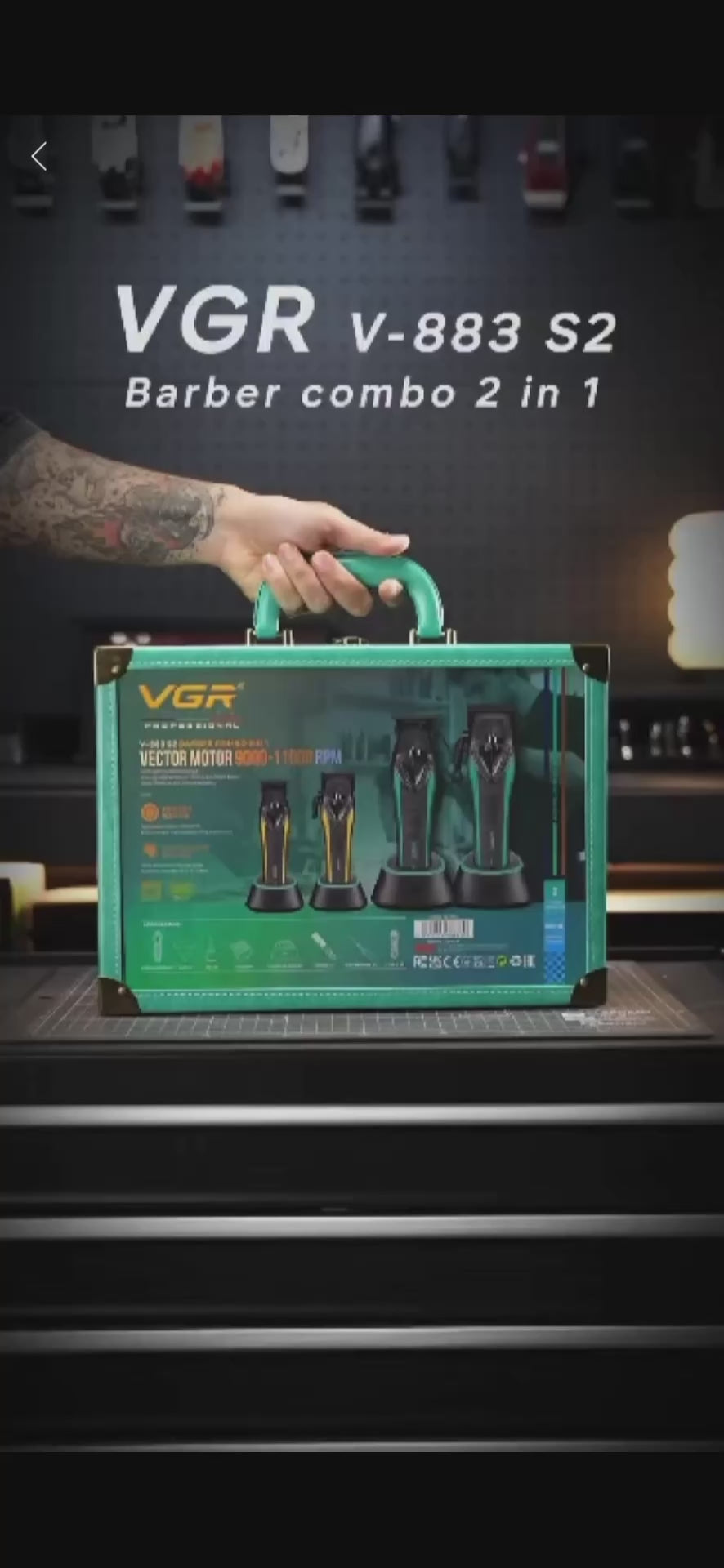 VGR V-883 S2 Professional Barber Combo 2-in-1 Motor Vector 🔥